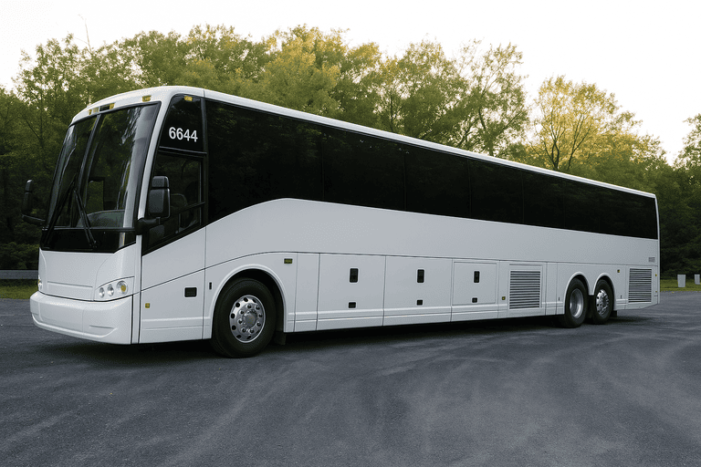 exterior of Apple Valley Coach Bus Service coach bus