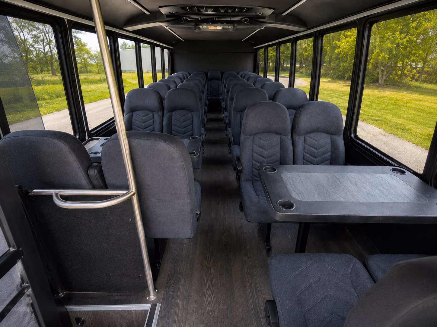 apple valley 18 passenger minibus inside