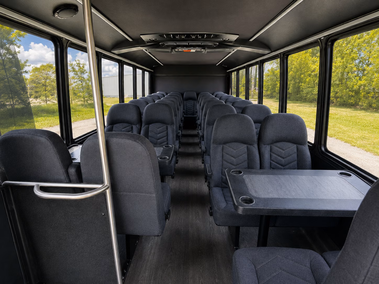 apple valley 18 passenger minibus interior