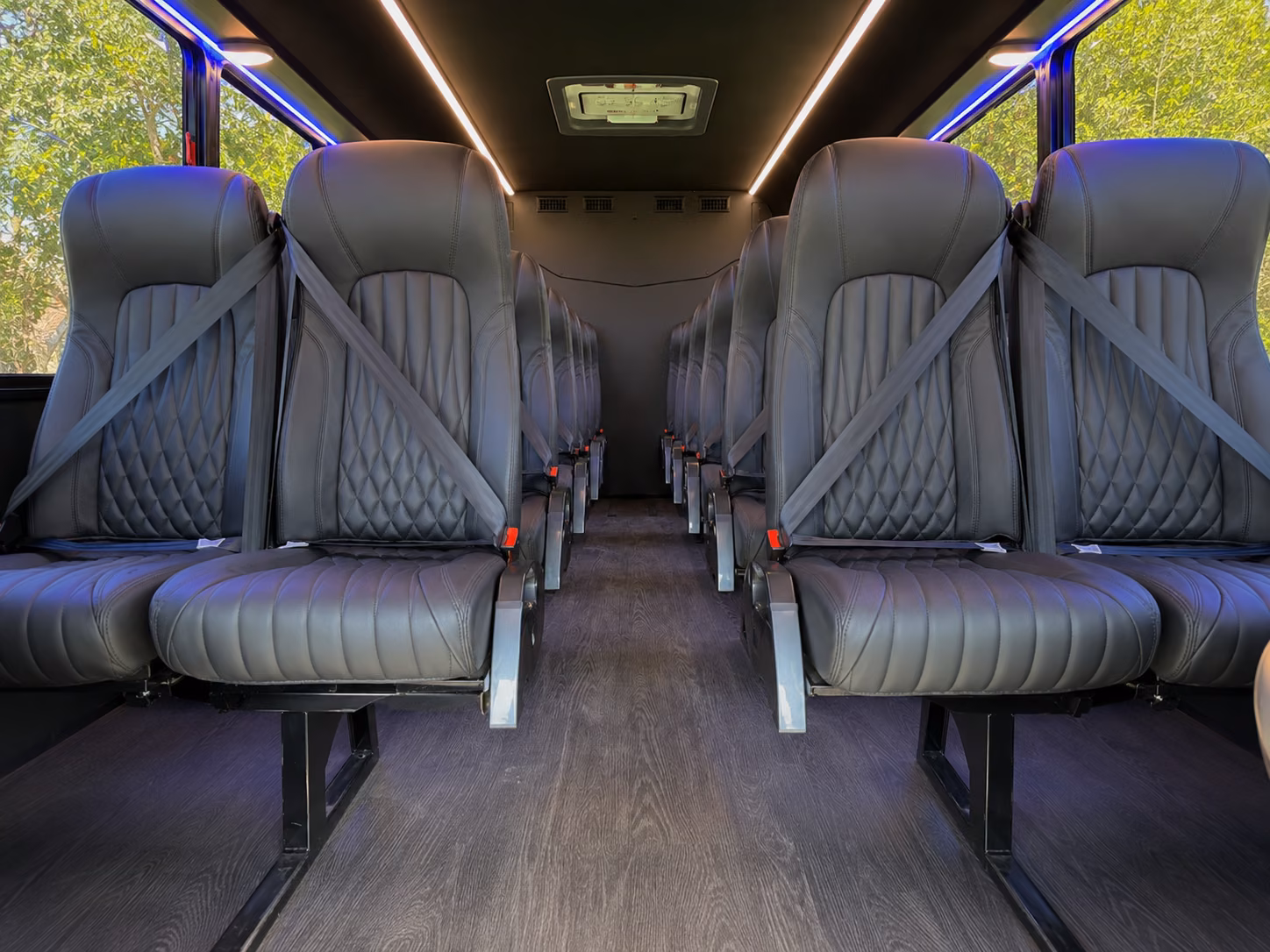 apple valley 20 passenger minibus inside