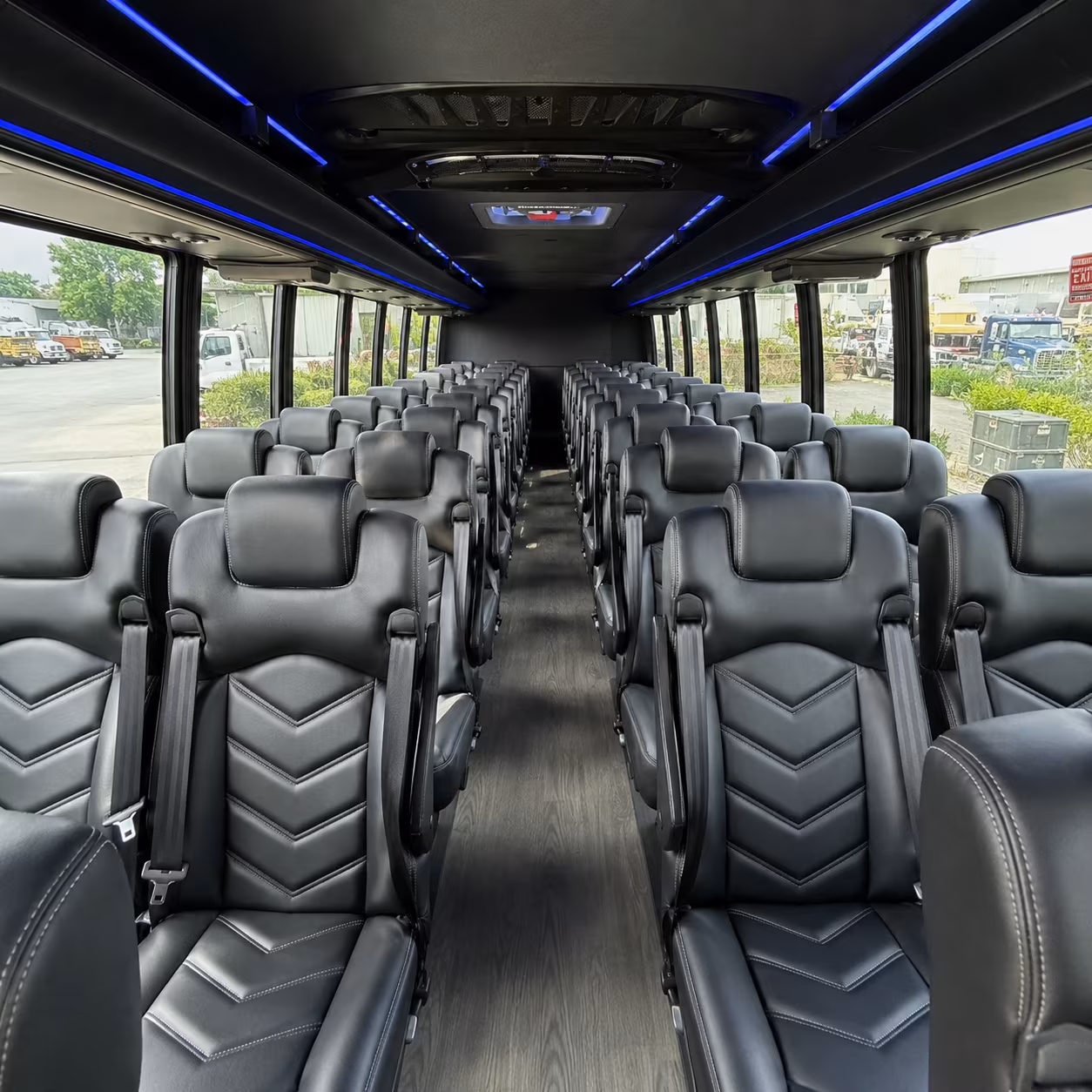 apple valley 25 passenger minibus inside