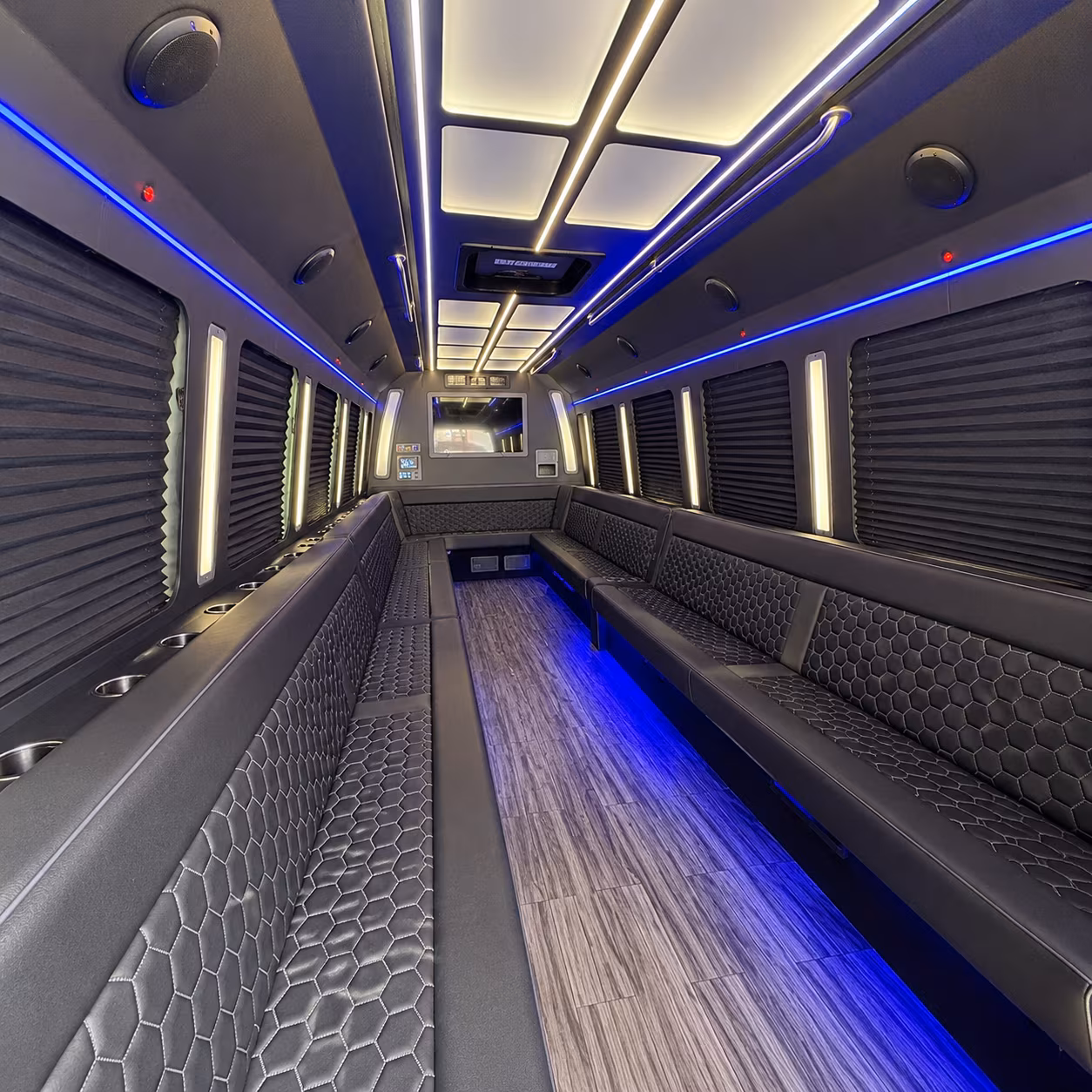 apple valley 30 passenger party bus interior