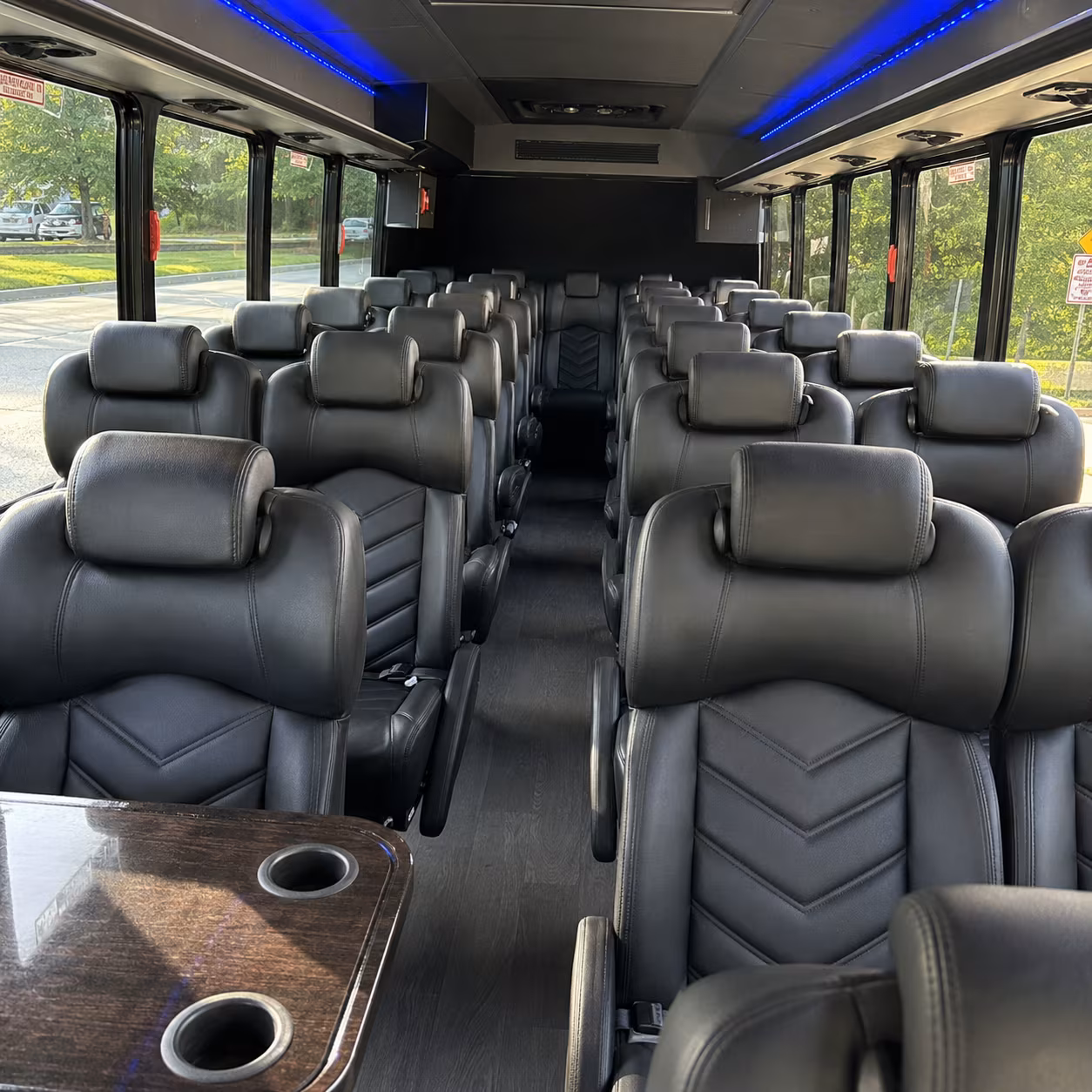 apple valley 35 passenger minibus interior
