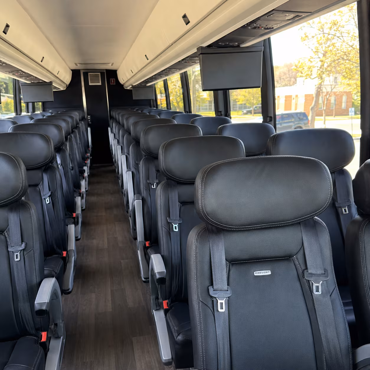 apple valley 56 passenger charter bus inside