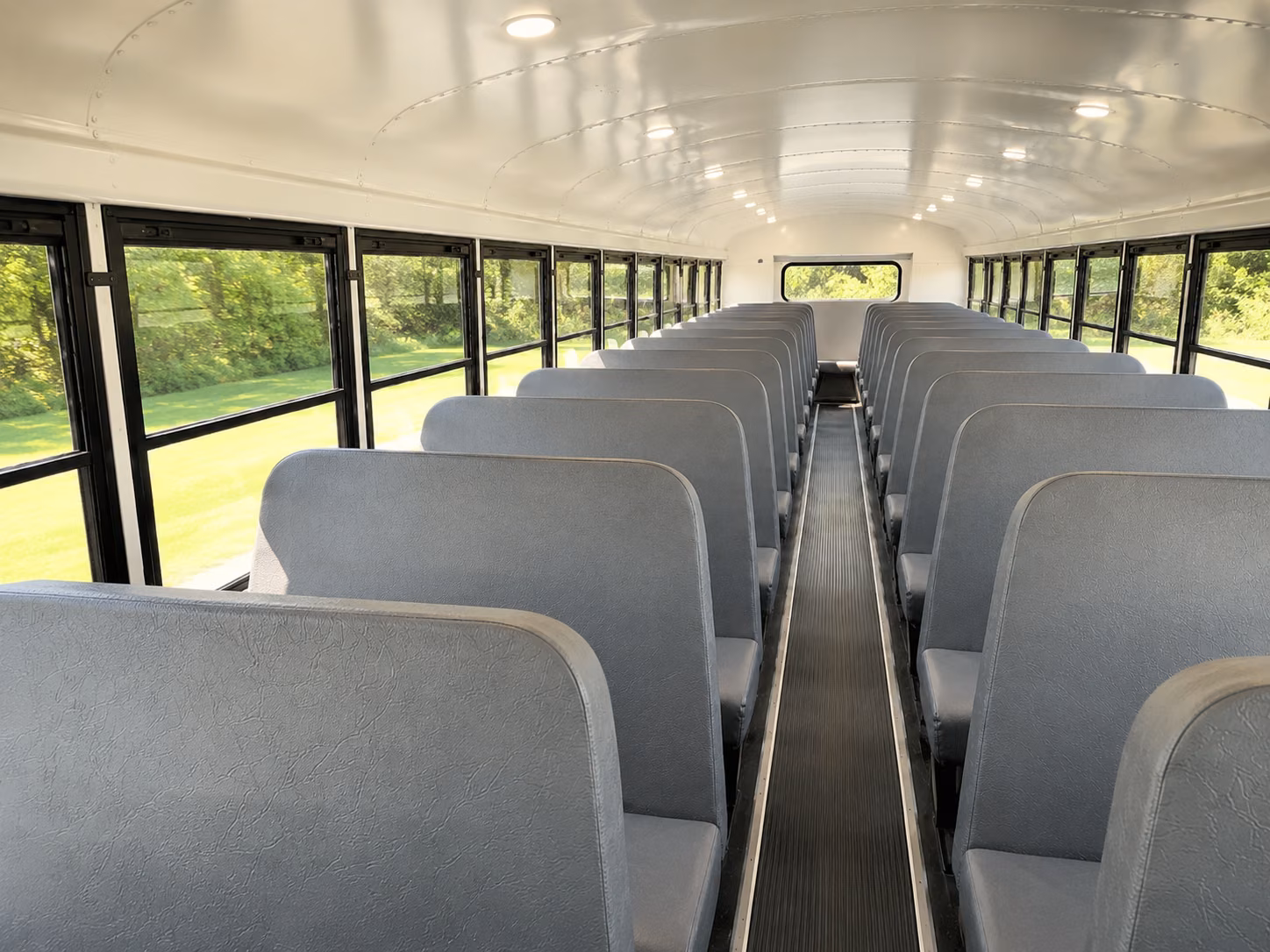 apple valley school bus inside
