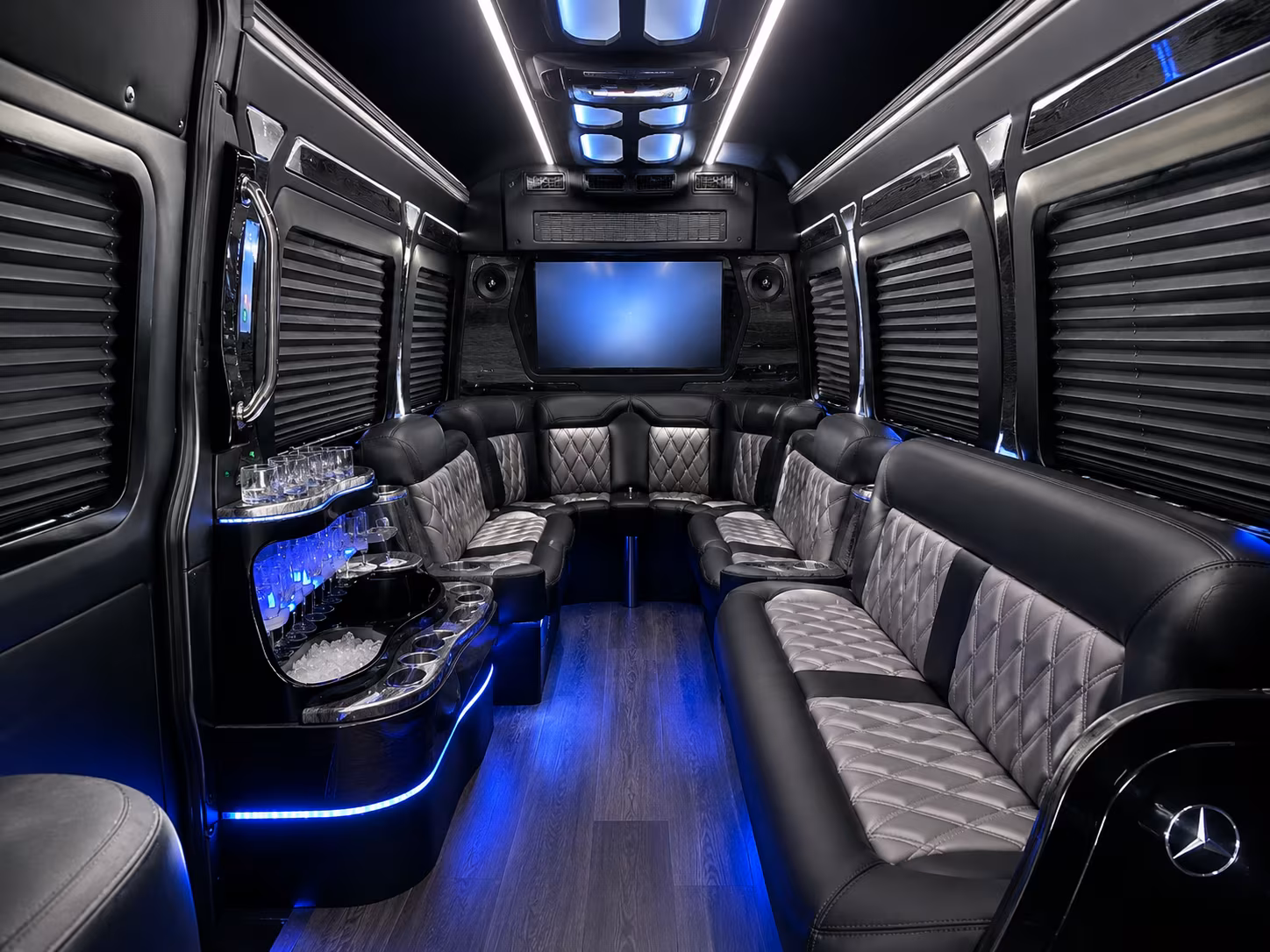 apple valley sprinter limousine inside